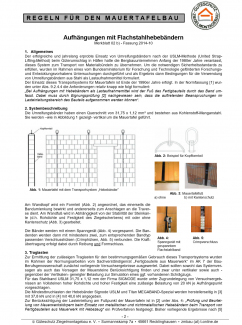 Aufhängungen mit Flachstahlhebebändern 