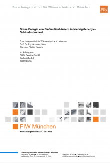 Graue Energie von Einfamilienhäusern in Niedrigstenergie-Gebäudestandard 