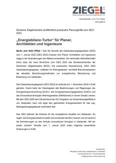 GEG 2023 Pressemitteilung