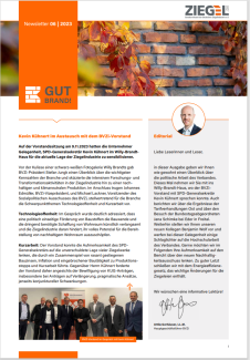 Gut Brand! 06|23 Newsletter der Ziegelindustrie