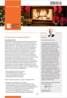 Gut Brand! 07|23 Newsletter der Ziegelindustrie