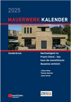 Mauerwerk-Kalender 2025, Sonderdruck Nachhaltgkeit